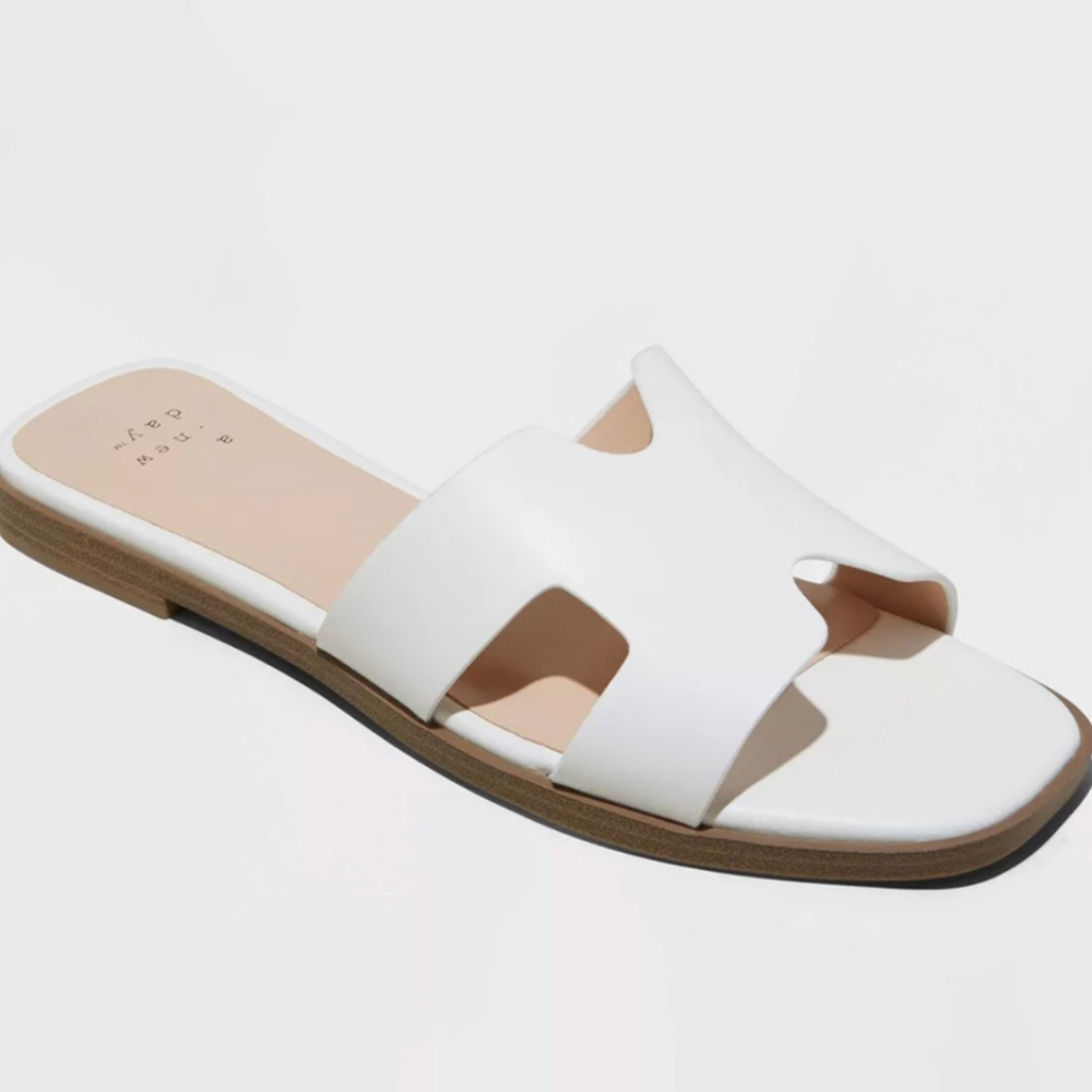 Women's Nina Slide Sandals, White, 9